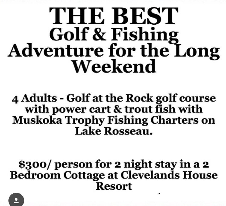 turfman31's tweet photo. Like to fish? Like to golf? This is quite the package deal! @ClevelandsHouse @therockgolfclub #Muskoka #gillsandgreens #fishingcharters #golfpackage #staypackage #AllInOne #experiencemuskoka #maylongweekend #reserveyourspot https://t.co/odm29zaoEx