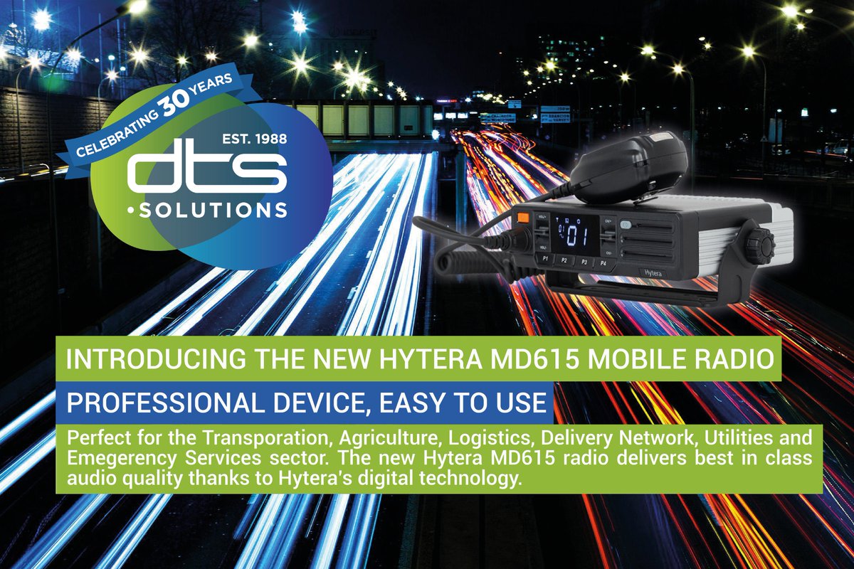 dts_solutionsuk's tweet photo. Introducing the NEW @Hytera_UK MD615! The MD615 is a DMR Tier 2 conventional radio designed for commercial users such as taxis, agricultural vehicles, trucks, delivery vans and buses. Learn more: https://t.co/vlwTxPDlXS #hytera #md615 https://t.co/oAIVL0i8mS