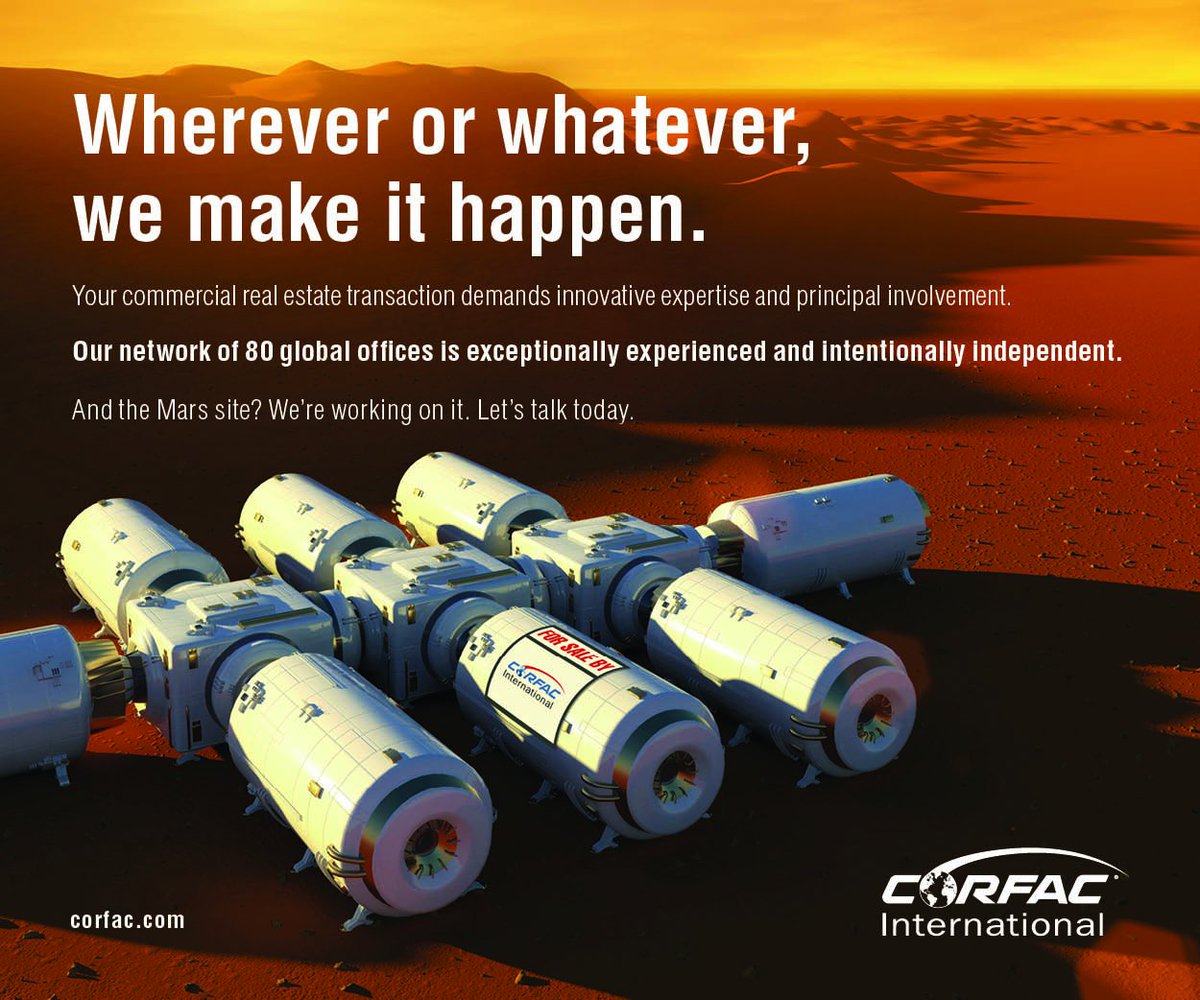 CORFACIntl's tweet photo. @CORFACIntl's new ads will begin appearing in news outlets this month! #cre #80offices #intentionallyindependent https://t.co/bN1jEfXjnT