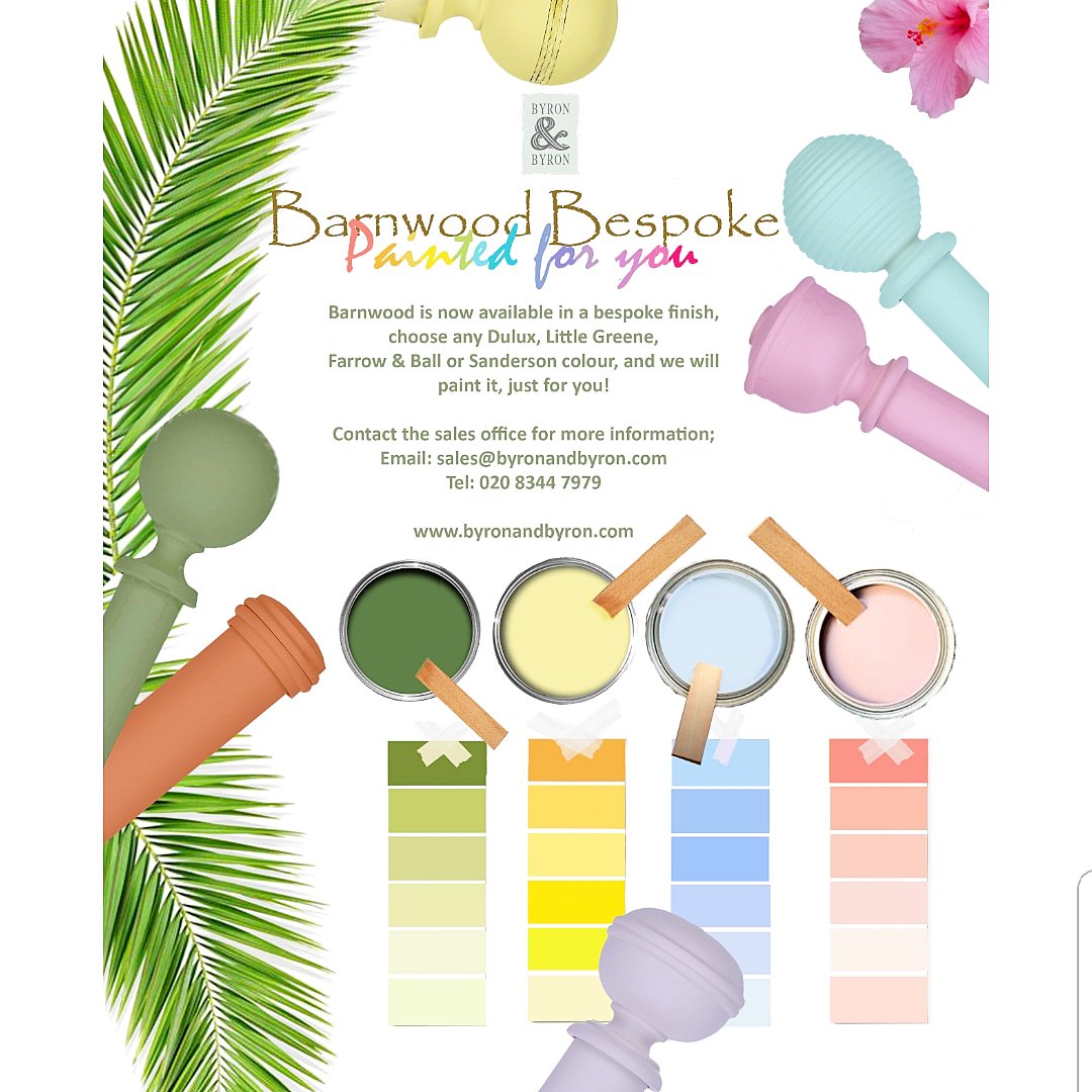 indintsol's tweet image. Loving Byron &amp;amp; Byron's new bespoke 'painted for you' curtain pole service. The bright spring colours definitely caught our eye!
#curtainpoles #bespoke #thewindowdresser #interiors #springcolours
