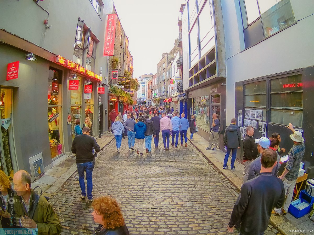 FocusPhotoCo's tweet photo. In downtown #Dublin, the #TempleBar area is promoted as their cultural quarter long belonging to artists and a great night life #Ireland #travel #FocusPhotoCo https://t.co/eEJCYosGag