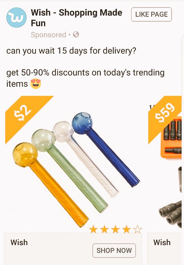 MCondry80's tweet image. So this is today’s trending item huh? Would like to see the product description on this lol. This is what people are really buying off @WishShopping ? Nice to know. Thanks for thinking of me Wish but no thanks. #NoSmokeDreamsHere #WhatIsReallyGoingOn #CouldntHelpButLaugh #Sad