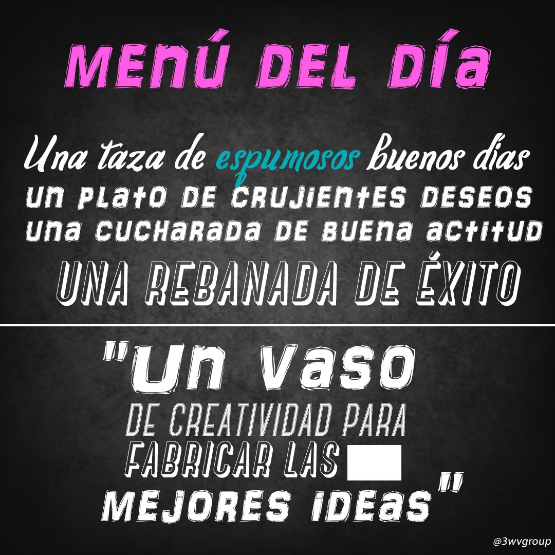 3WVGroup's tweet photo. Receta para tener un excelente lunes. ¿Qué le agregarías?
.
.
.
#3WV #BuenLunes #FelizSemana #Exito #Creativodad #Receta #GoodMood #HappyWeek #socialmedia #marketingdigital https://t.co/Ea73cf8KPE
