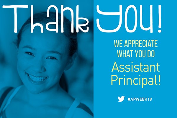YCSD's tweet photo. #YCSDStudents, don't forget to thank your school APs during National Assistant Principals Week, April 9–13! @NASSP @NAESP https://t.co/FxNaBmuCyh