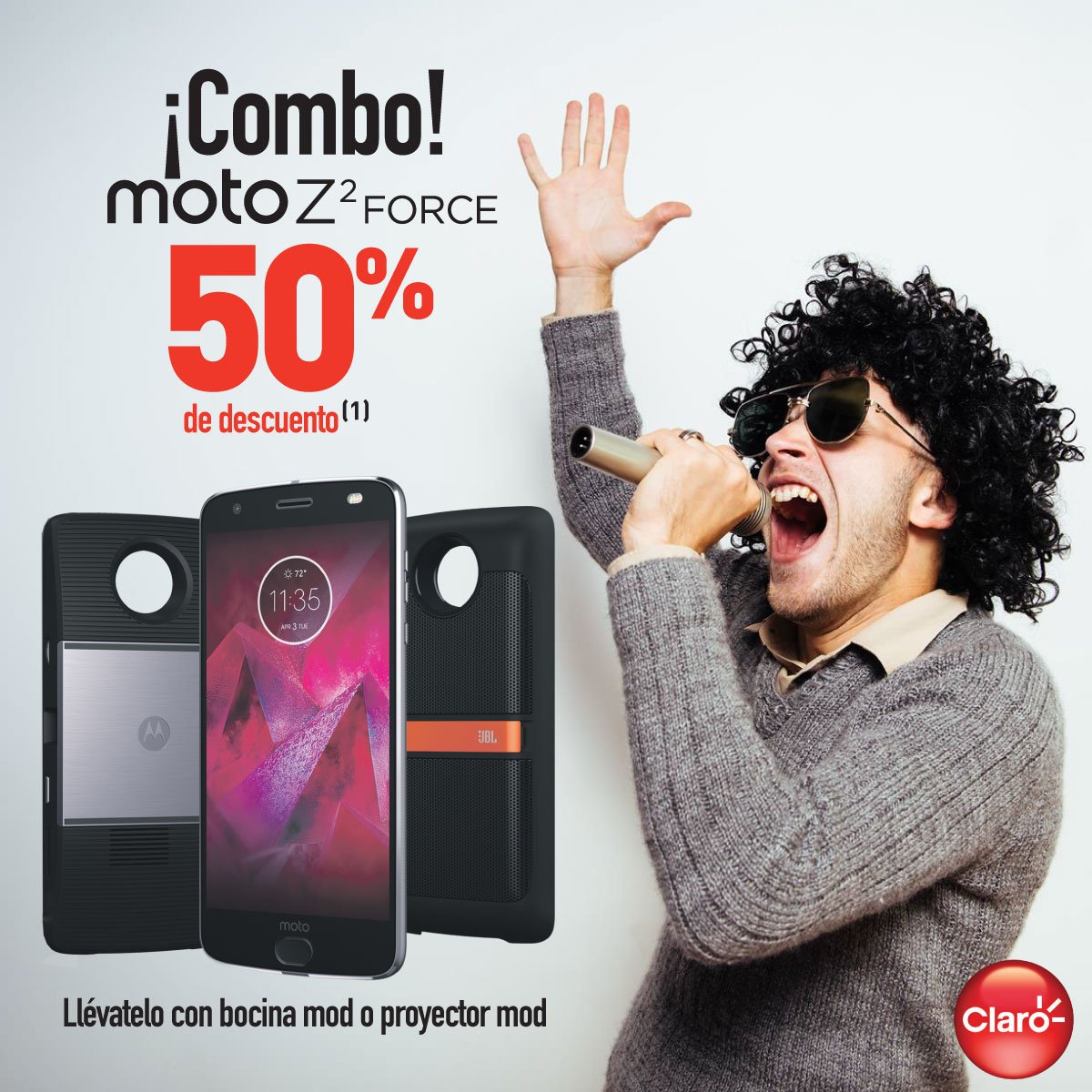 Claro Puerto Rico Que Se Enteren El Moto Z2 Force Con 50 De Descuento Y Te Lo Llevas Con Bocina O Proyector Activalo Con Internet 4g Lte Todo Ilimitado