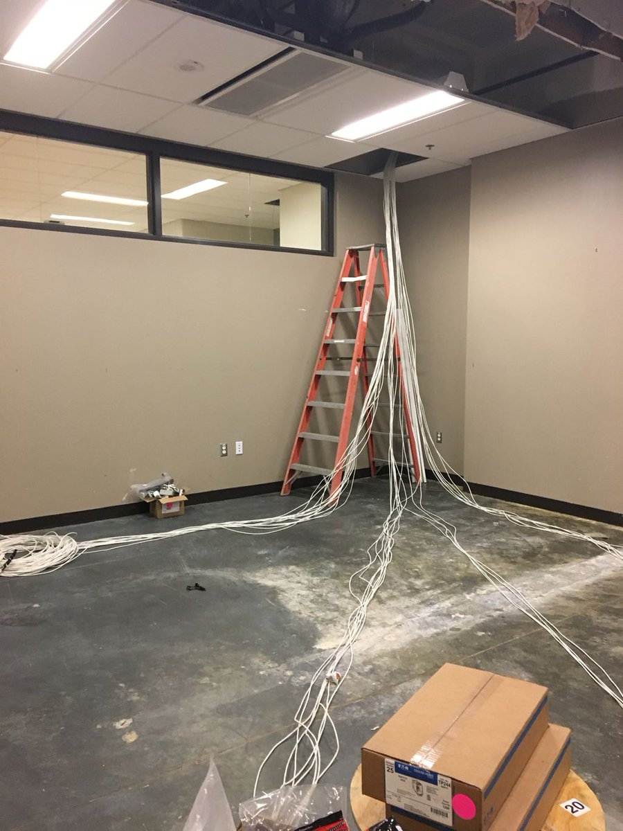 EssexNorthShore's tweet photo. Let the wiring beginπ! Making progress on our #EssexTechEngineering lab π₯. Can't wait to see what the future brings to Essex Tech! #GrowingPrograms #PlantingTheSeeds #ThanksGovernorBaker @MassGovernor #CareerTechEd #HawkTalk https://t.co/fHBC2o48IN