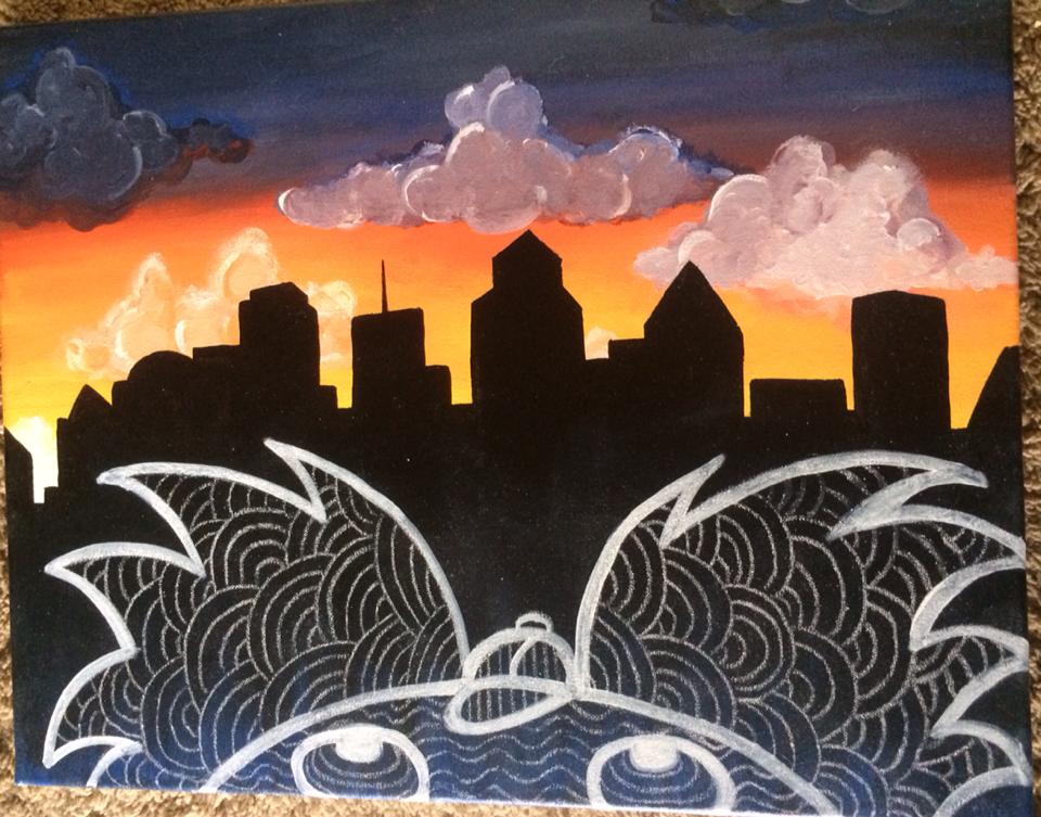 RADIndustries's tweet photo. That time that I did a #HeyArnold painting. #fanart https://t.co/bx9d1UZQRi