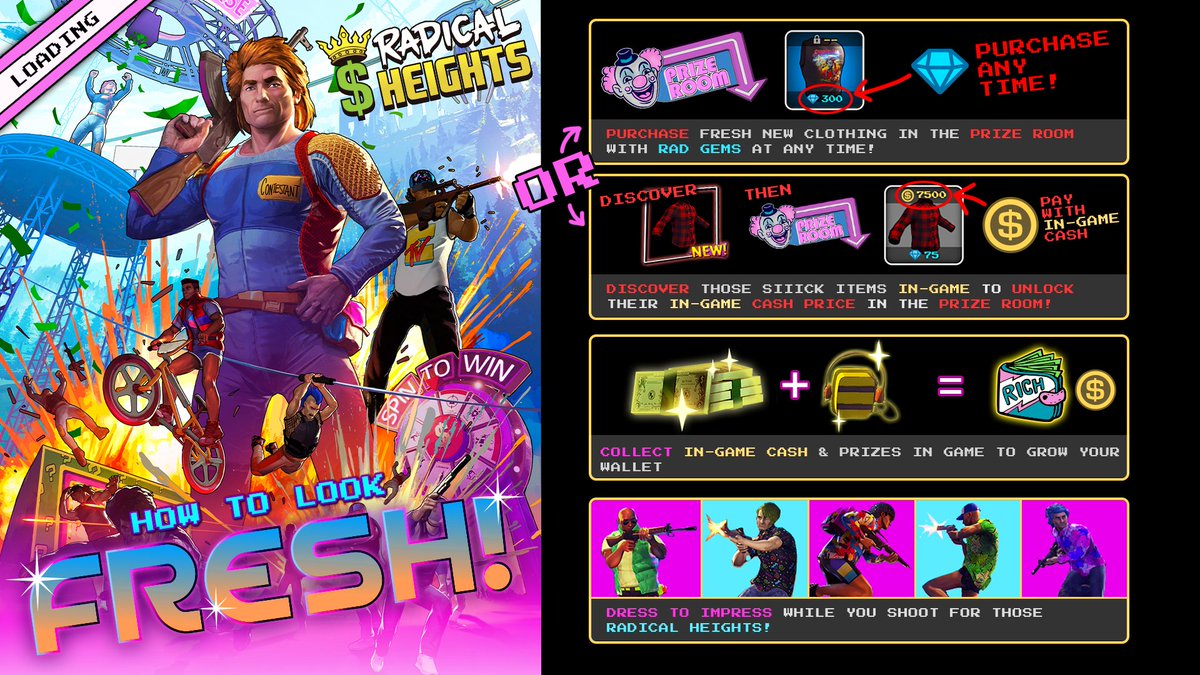 Boss Key Productions On Twitter Cash Is Our In Game Soft Currency This Is Rep D By Cash Pickups Prizes You Find In The Game World Rad Gems Is Our Premium Currency That