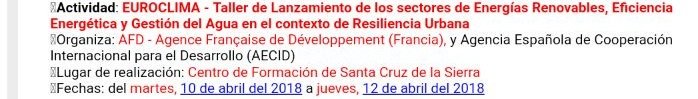 escoto_marlon's tweet photo. Durante la semana participaré en este evento de Euroclima+ @EUROCLIMA_UE_AL en Santa Cruz BOLIVIA @climaplushn @JuanOrlandoH https://t.co/MJzCHomvnc