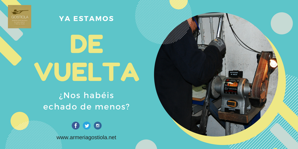 📢 | ¡Volvemos al trabajo! Después de disfrutar de unos días de vacaciones merecidas, reabrimos la Armería Gostiola para volver a ofreceros la más alta calidad en reparaciones y armas de 1ª y 2ª mano. ¡Os esperamos en Zarautz!

▶️ armeriagostiola.net