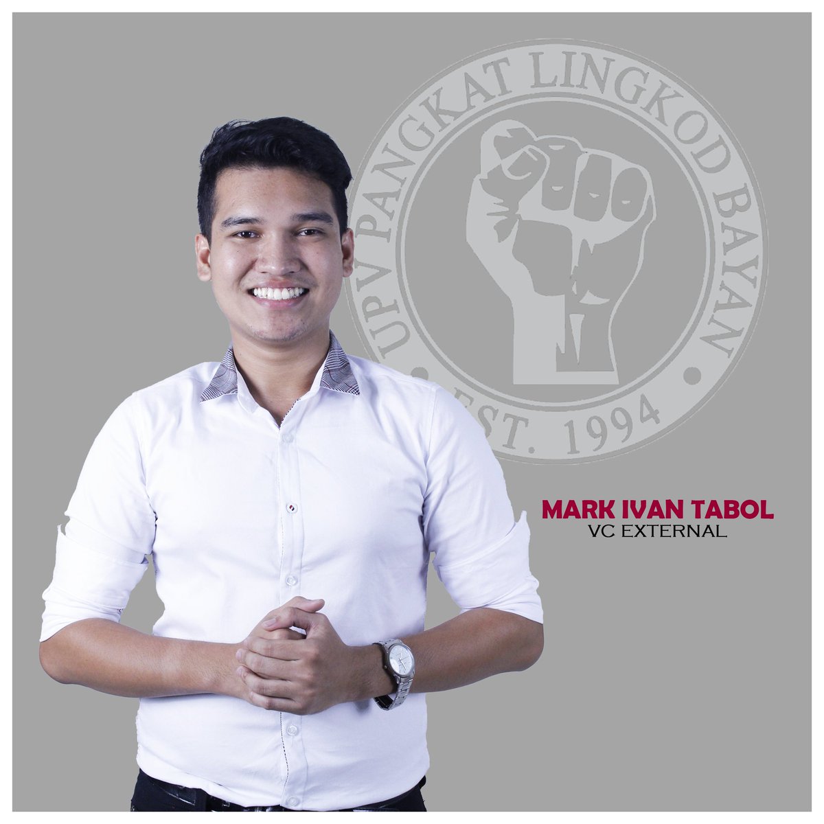 mrkvntbl's tweet photo. Opportunity for all, 
Dala ni Tabol

Ang laban ng UPV Pangkat Lingkod Bayan ay laban ng bawat Isko at ng masang Pilipino.

Tuloy pa rin ang ating laban hanggang sa tagumpay!
Padayon PALABAN!

#ManindiganAtLumaban https://t.co/e3XN7IOzQ0