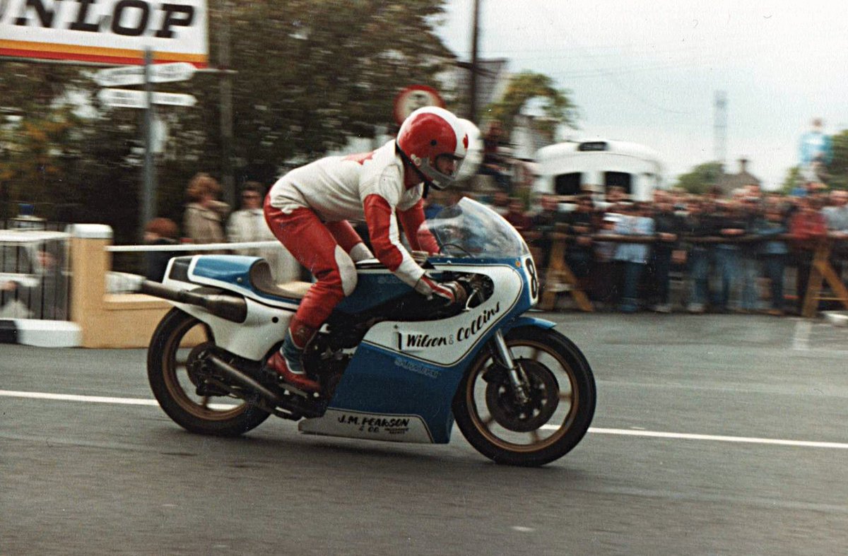 christyphilpot1's tweet image. Heavy landing at Ballaugh for Kevin WIlson on the RG500 in 1983