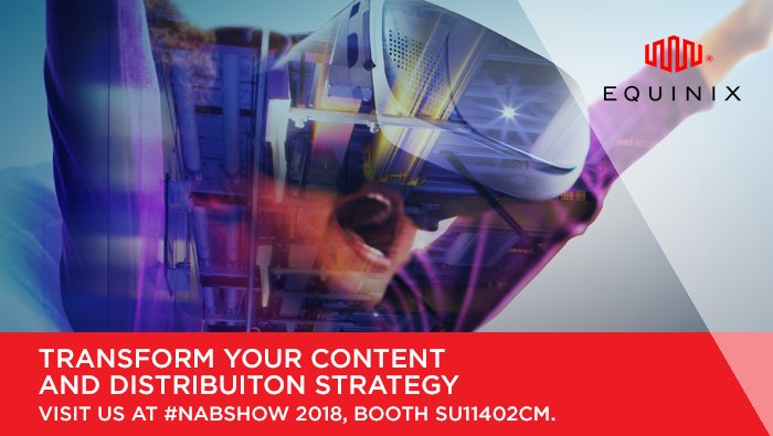 Visit us this week at #NABShow, booth SU11402CM, and learn how Platform Equinix can help you deploy, connect, and scale your digital infrastructure. And don't miss our insightful sessions going on this week, eqix.it/2IW7krY.