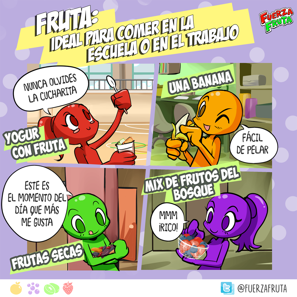 FuerzaFruta's tweet photo. ¿No sábés qué comer a media mañana o media tarde?
Probá con #FuerzaFruta y no te olvides de estos tips. https://t.co/SPuLZ1L83h