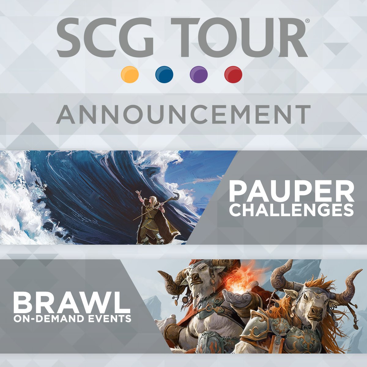 StarCityGames's tweet photo. Beginning with April 28th-29th's #SCGATL, all @SCGTour Open Weekends will now offer 4-player On-Demand #MTG Brawl events and include five (yes, 5!) Pauper Challenges! https://t.co/3V1wt9WdbZ  RETWEET and help us spread the word! :) @GavinVerhey @TolarianCollege @wizards_magic https://t.co/ouzZMjHYBa