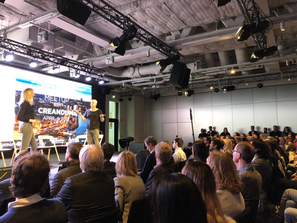 FelipeWigren's tweet photo. #yeah18 with @tuvapalm & @steepdecline at #Sthlmtech with@creandum #tech #startups #sweden https://t.co/njQVURPq6X