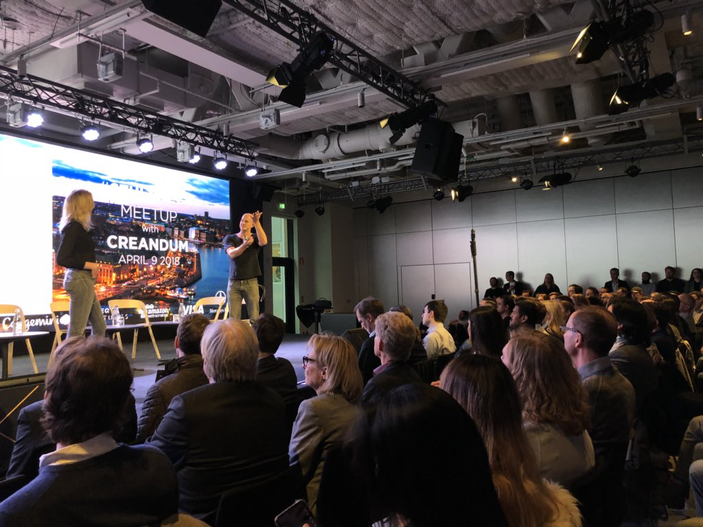 FelipeWigren's tweet photo. #yeah18 with @tuvapalm & @steepdecline at #Sthlmtech with@creandum #tech #startups #sweden https://t.co/njQVURPq6X