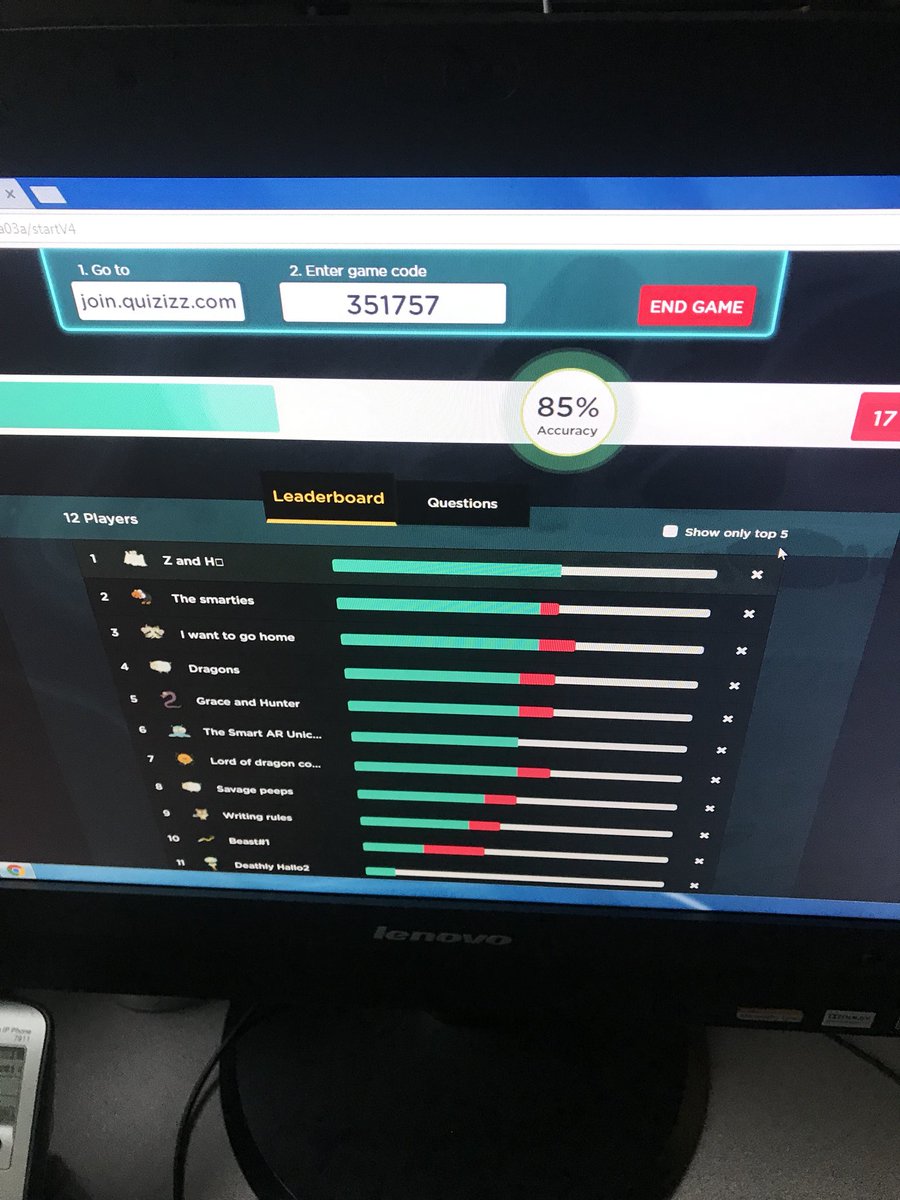 TeacherEmbley's tweet photo. Fun reviewing STAAR writing with #quizizz #technologyintheclass #WCErangers https://t.co/EV6l9PK2pT