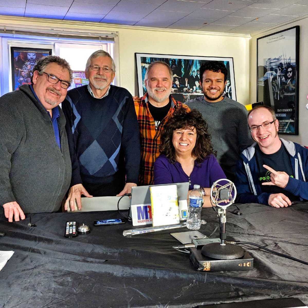 YKYPodcast's tweet photo. Our #ThatThingYouDo review team featuring 1 Hit Wonder #LeeBonner and @TheMicheleWojo and @ralpheq3 and @SeanPaulMurphy https://t.co/7lYl3UFY8E