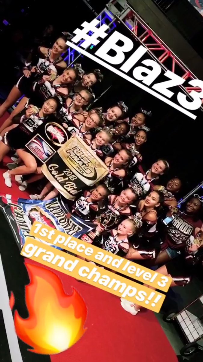 BA_JrFrost's tweet image. 1st place junior 3 and level 3 overall grand champs!! What a great way to end our season! Awesome job Blaz3!!🔥🔥 #Blaz3 #StartStrongEndStronger