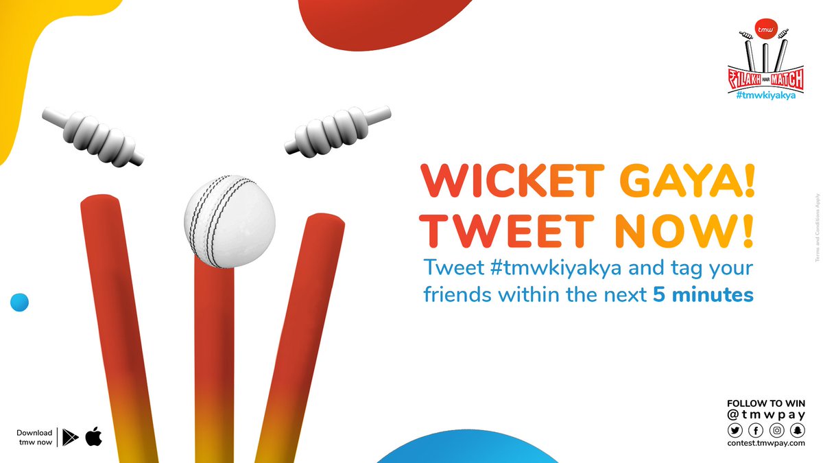 tmwpay's tweet image. 😲 There goes another wicket! This is when you tweet #tmwkiyakya and your buddies. Tag as many friends as you can within the next 5 minutes! #WindowOpen