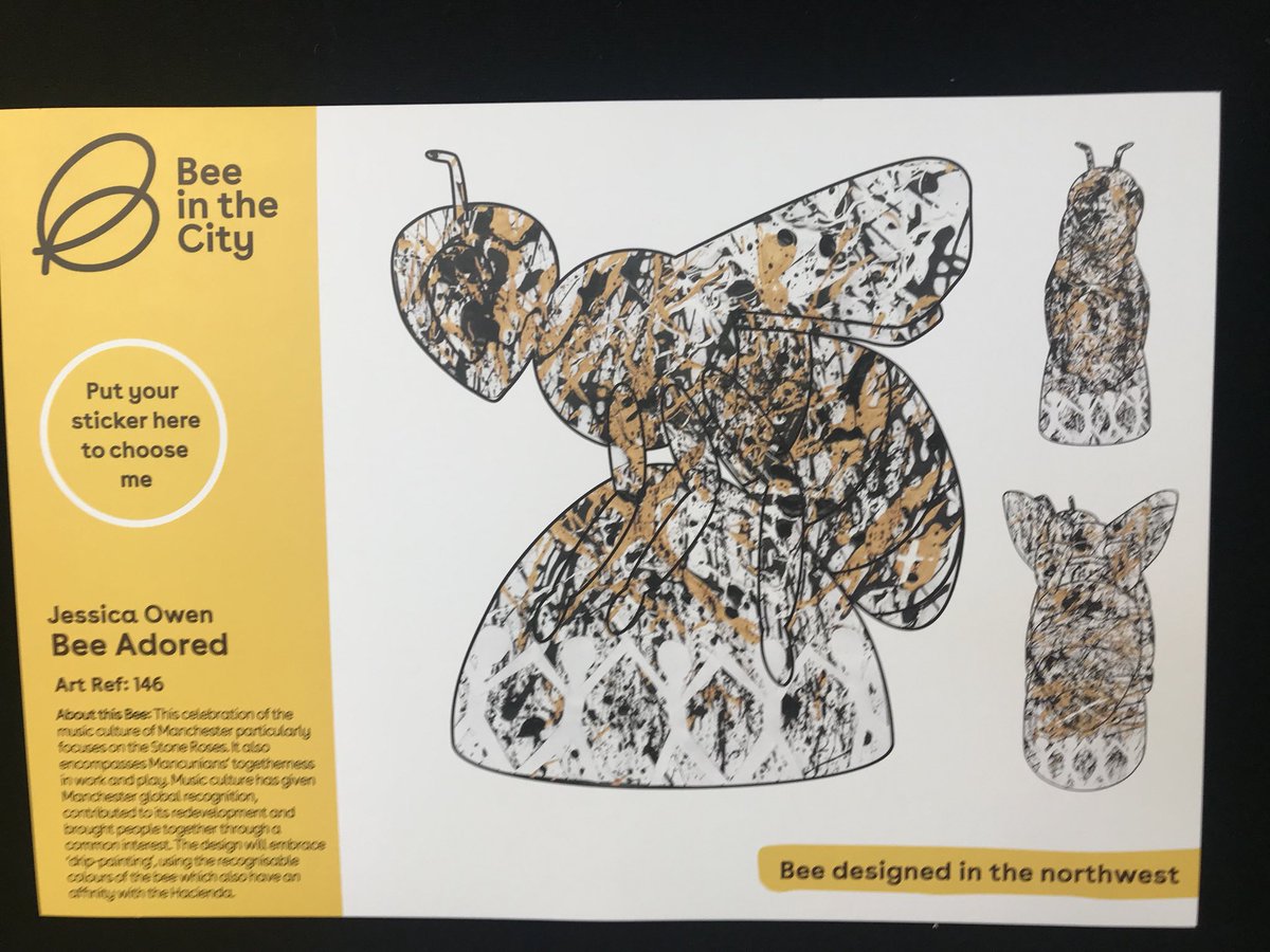 It’s the design launch for  #BeeInTheCity. Some great designs and concepts. This caught my eye #stoneroses #beeadored #iwanna @beeinthecitymcr