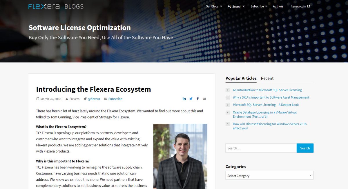 flexera's tweet image. In the latest blog, Tom Canning, VP of Strategy for @Flexera, talks about the Flexera Ecosystem.
#Software #OnlineSecurity #SoftwareEcosystem blogs.flexera.com/elo/2018/03/in…
