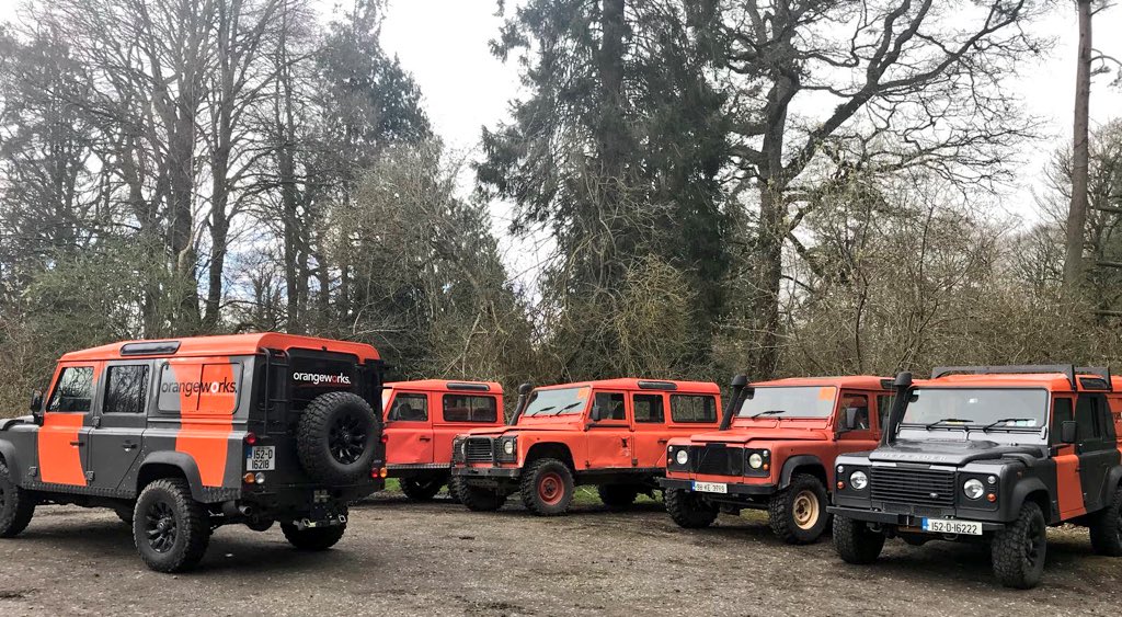 OrangeworksIE's tweet photo. The absolute craic #BlindDriving this afternoon @CartonHouse #BlindFoldDriving in #Landrover’s 🏁 https://t.co/TqUoq3yTmx