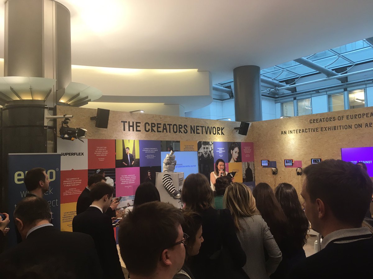 TechisCulture's tweet photo. Excited to hear from Europe's creators about their thoughts on #copyrightreform at a great exhibition hosted by @eu40 @woelken &amp; @CreateRefresh, a great initiative running all week! #techisculture #fixcopyright https://t.co/BndNhHlQ7r