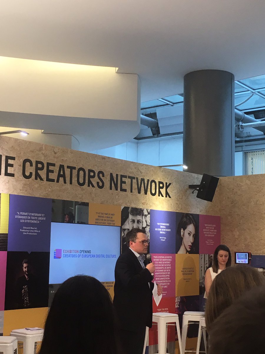 TechisCulture's tweet photo. Excited to hear from Europe's creators about their thoughts on #copyrightreform at a great exhibition hosted by @eu40 @woelken &amp; @CreateRefresh, a great initiative running all week! #techisculture #fixcopyright https://t.co/BndNhHlQ7r