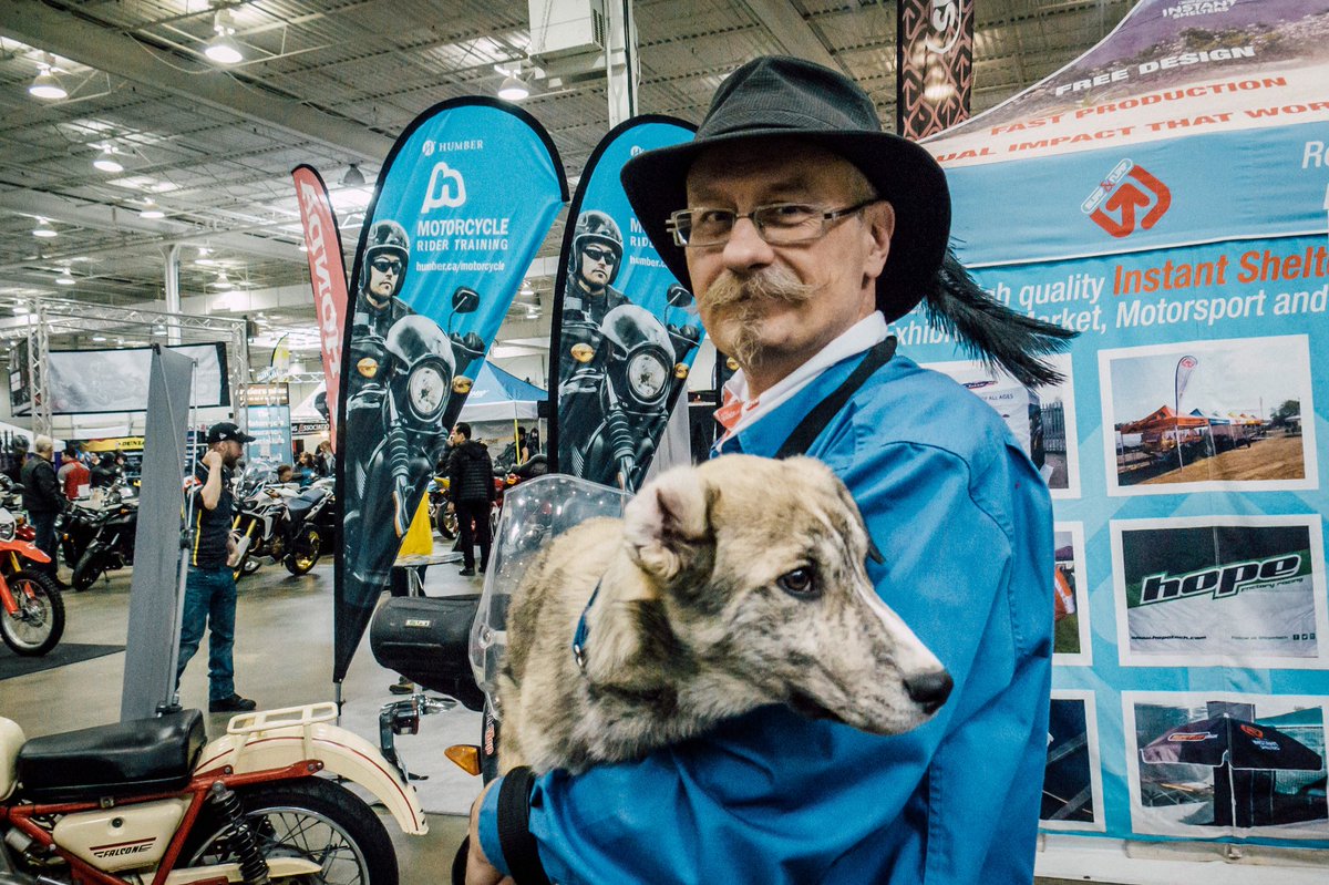 mondolulu's tweet photo. Just because we can’t get enough of doggies and bikes. @bwokentoof #brucesringsteen #theboss #borntorun#oliver #springmotorcycleshow #lifeon2 #travelinpartners #littlesthobos @eatsleepride.app https://t.co/Jrengx7ceD