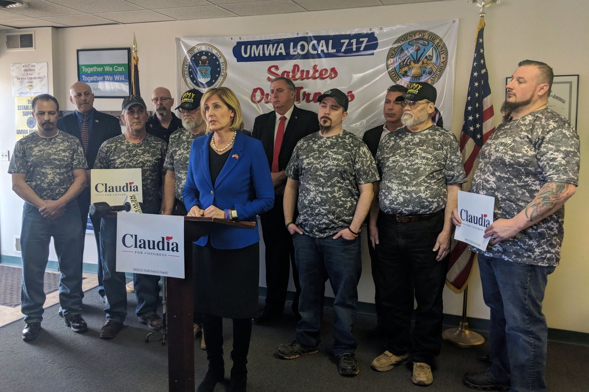 claudiatenney's tweet photo. Today I accepted the endorsement of UMWA Local 717. Remington Arms is a staple in our community, and I have the distinct honor of representing their hardworking employees. I will continue to be a fierce advocate for Remington Arms employees and our Second Amendment in Congress. https://t.co/Qg7DYQofKc