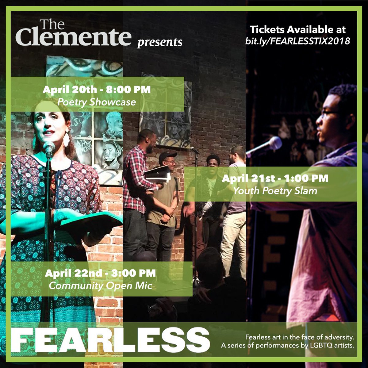 the_clemente's tweet photo. Thank you to @Spicy_Witches for putting on a stellar pair of shows this past weekend! Up next to close out Spring 2018’s #FearlessSeries at #theclemente is @NuyoricanPoets, bringing three events starting April 20! Go to https://t.co/YY9gdZiX9E for tickets and info! https://t.co/ZRWuoXZerY