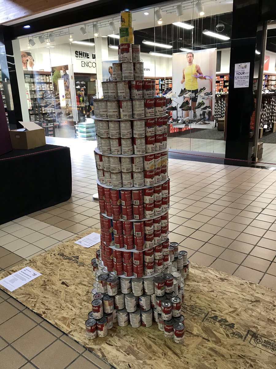 SUNY Oneonta Student Athletes won the 2018 CANstruction “Best Meal” award after making this rocket ship and donating more than 800 cans to the local food pantry! GoO! Our motto “Win with Character” #IChoseOneonta