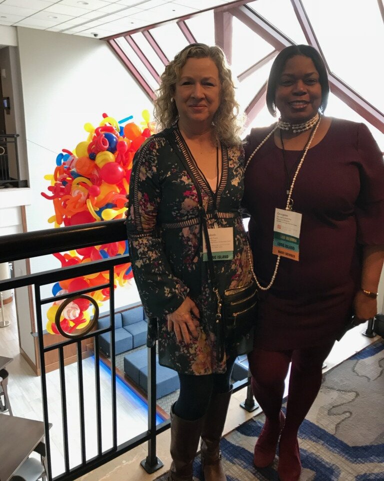 CSHWhaling's tweet photo. Education Manager Liz Fusco and Eastville Community Historical Society Executive Director Dr. Georgette Grier-Key head off to a morning seminar at the Museum Association of New York conference in Rochester. We always come back with such great ideas! #VisioningChange https://t.co/MAvsncJInj