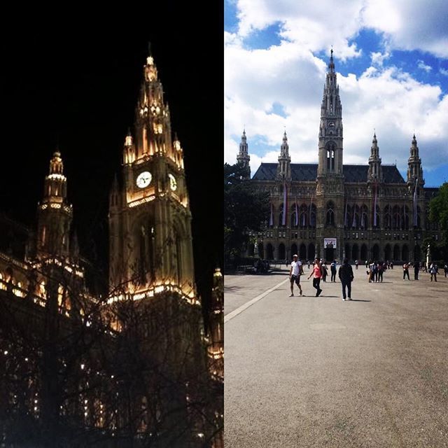 AmyFulena's tweet photo. 🌃 By night one way, by day another ... 🌅 #Rathaus #CityHall #CityCouncil #TownHall #FriedrichVonSchmidt #Light #Dark #NeoGothic #Architecture #Wien #Österreich 🇦🇹 https://t.co/zEEKRsgdFw https://t.co/dkXiLIjHOZ