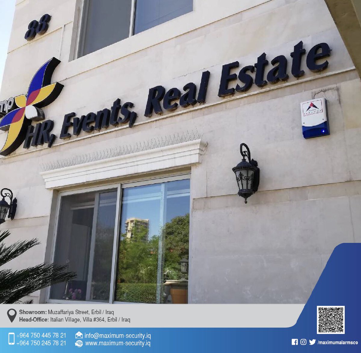 maximumalarmsco's tweet photo. * Successfully accomplished; #IntrusionAlarm works using #Paradox Security For Erbil Manpower in Erbil. 

* تم اكمال اعمال منظومة السرقة لشركة اربيل مانپاور

 Contact us through : +9647504457821 https://t.co/DTGHaAqMAg
