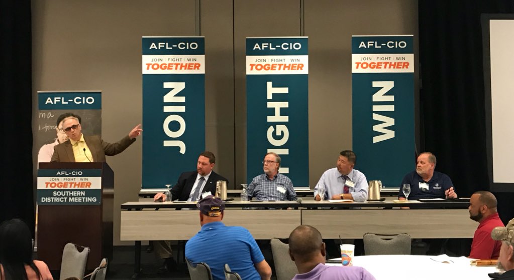 Labor leaders from West Virginia, Kentucky, Oklahoma, and Arizona lead a discussion with over 300 Southern labor leaders to talk about the incredible grassroots teacher activism in their states #1u