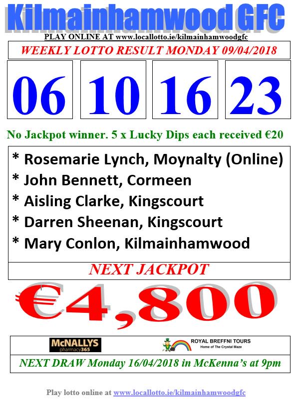 Lotto result sale oct 04 2018