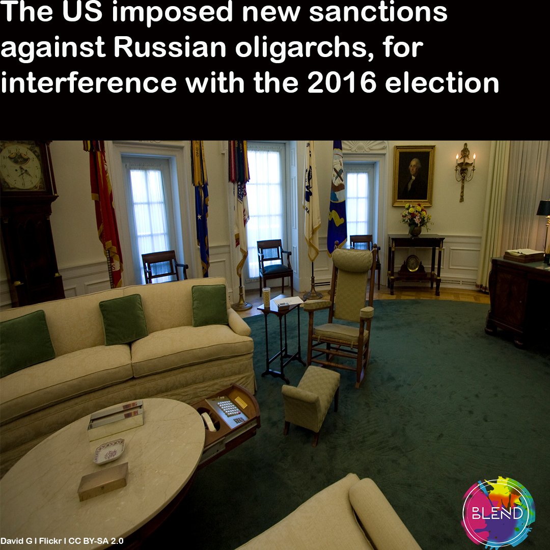 blendtw's tweet photo. The #Trump administration imposed sanctions on 7 oligarchs, 12 companies they  control &amp; 17 new government officials in efforts to punish President #Putin's inner circle for meddling with the 2016 election. Now, the #Russian Assets are blocked &amp;U.S. entities are barred. https://t.co/h1J0PJ0LcI