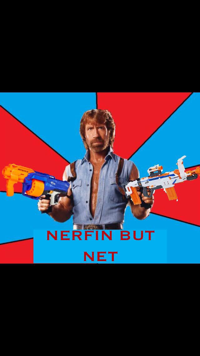 NerfinButNet's tweet photo. #newlogo nerfin but net endorsed by chuck norris himself https://t.co/9t4gIqKpWc
