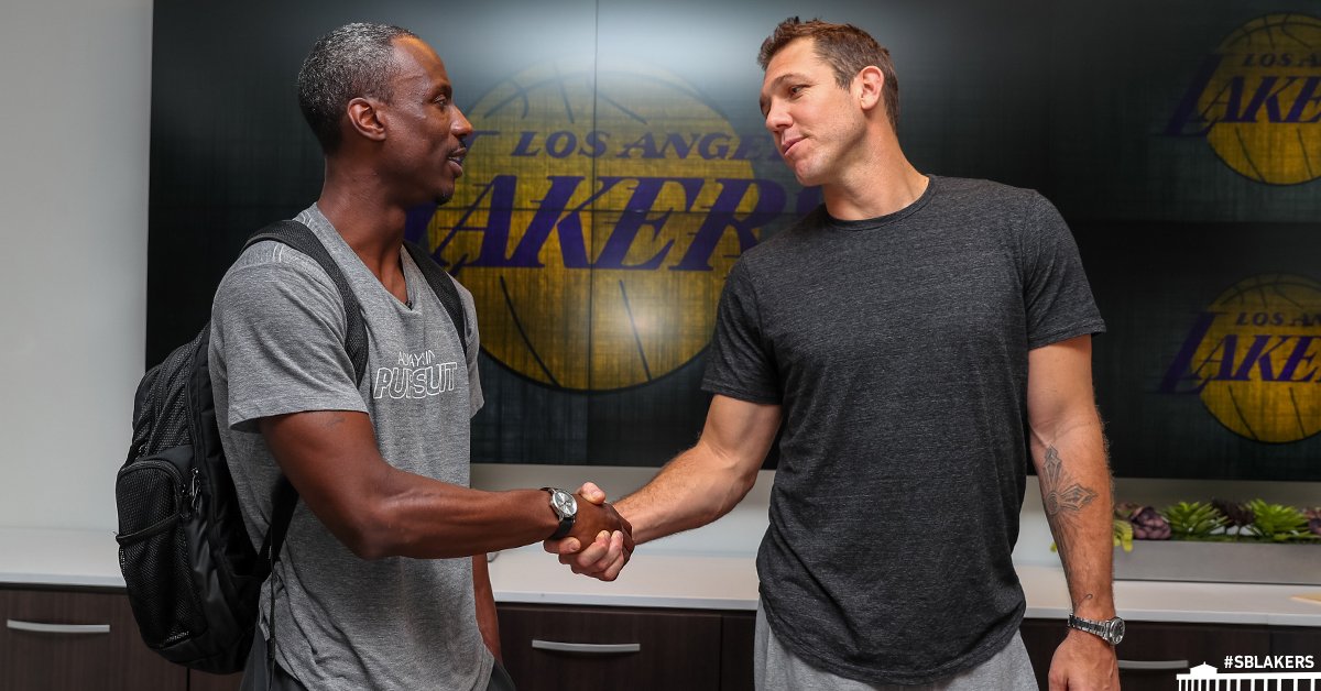 When your annual exit interview turns into an <a href="/NBA/">NBA</a> call-up.

It’s a dream come true kind of day for Andre Ingram.

#SBLakers ➡️ #LakeShow