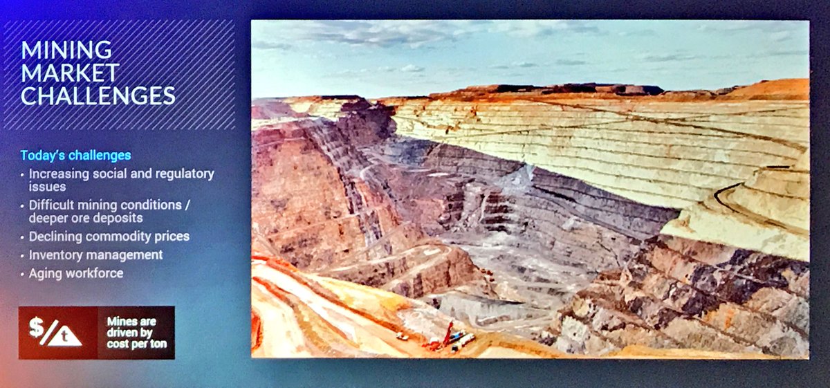 Hearing from Jason Knight, @Cloudera customer, on all the connected equipment @KomatsuAmerica offers for mining #ClouderaAC Facing many human and machine challenges:
