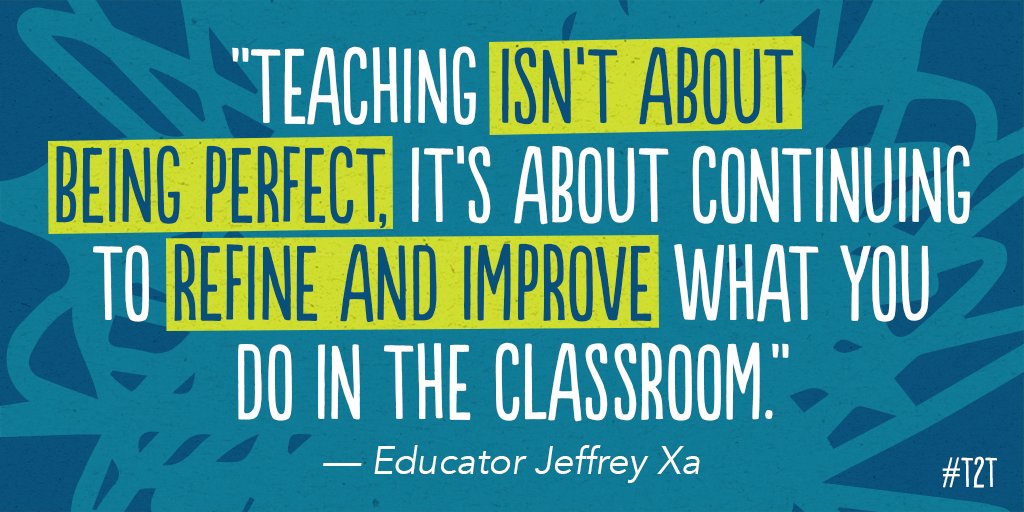 teacher2teacher's tweet photo. Learning is a lifelong pursuit for teachers, too, says educator @misterxaEDU! #MondayMotivation https://t.co/iztBr5HrHU