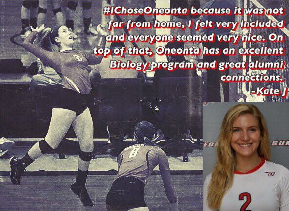 OSVBRedDragons's tweet photo. Take a look at our volleyball student-athletes this week and learn why they chose Oneonta! #IChoseOneonta https://t.co/yCKCpgvqeY