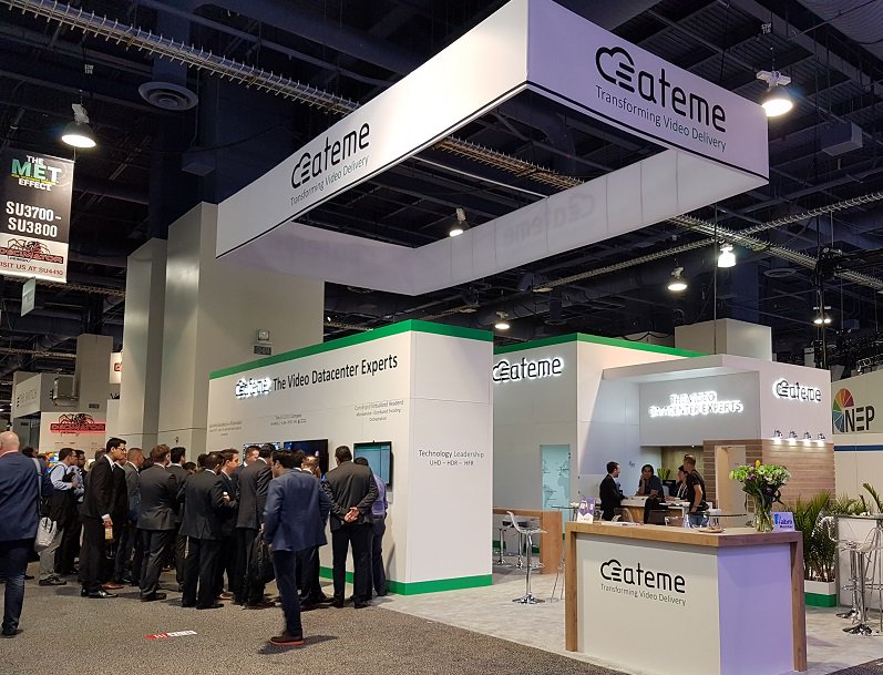 ateme_x's tweet photo. #NAB2018 #NABShow2018 -  Great first day for The Video Datacenter Experts. Join #ATEME@ booth #SU3710. https://t.co/44EuBIB8Pe