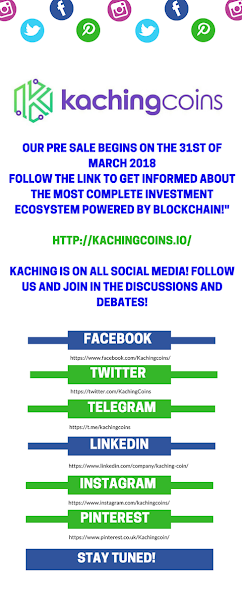 KachingCoins's tweet photo. Get the latest news and updates about KACHINCOINS.
FOLLOW our Telegram community!
Visit our website!
https://t.co/N4YlAlQEmc
#kaching #kachingcoins #kachingcoin
#ico #preicosale #blockchain
#blockchain #crypto #cryptocurrency
#ether #ethereum #KAC https://t.co/BuYmzP2tlm
