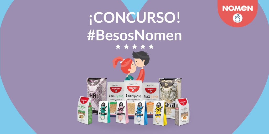 NomenFoods's tweet photo. #CONCURSO #BesosNomen ¡Celebra el Día Mundial del Beso con nosotros! Haz follow +
RT, citando a la persona a quien besarías, ¡y gana un fantástico lote de productos Nomen!
Bases 👉 https://t.co/qK6h2gXuFU (Fin: 12/04) https://t.co/aF7Sja6OaV