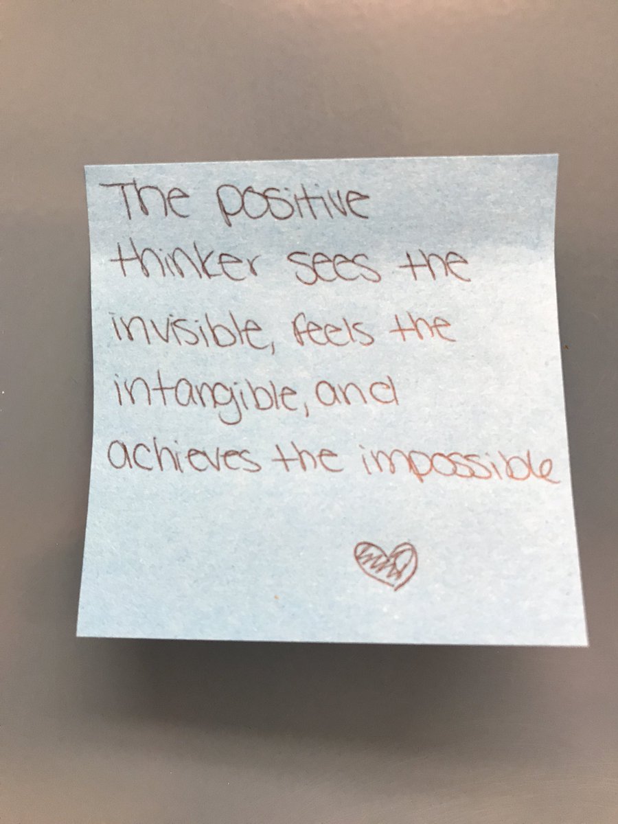 EmoryRoethel's tweet photo. A positive message note from a #wflptech S. https://t.co/1vd0ByMWYQ