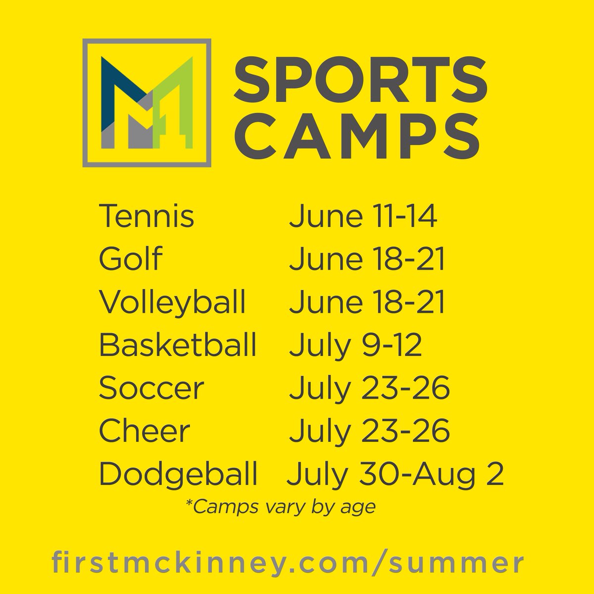 firstmckinney's tweet photo. Making summer plans? Check out all the ways you can get involved at First McKinney this summer. Save the date for these camps and activities for kids and teens. Plus mission trips that are changing the world. #Summeratfirst #Mckinney #Kids #Teens #Summer @sam_holm https://t.co/VChB6vG3RP